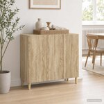 vidaXL Buffet Chêne Sonoma 89 x 34 5 x 80 cm Bois d'ingénierie