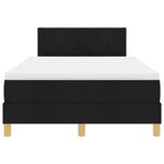 vidaXL Lit avec sommier et matelas & LED noir 120x200 cm en tissu