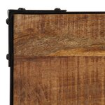 vidaXL Table à manger Bois de manguier brut massif et Acier 120 cm