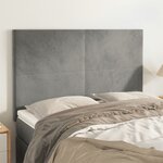 vidaXL Têtes de lit 4 Pièces Gris clair 72x5x78/88 cm Velours
