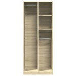 vidaXL Garde-robe chêne sonoma 80x50x200 cm bois d'ingénierie