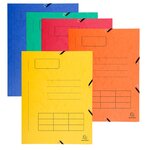 Chemise À Élastique Imprimée 3 Rabats Carte Lustrée 355gm2 - A4 - Couleurs Assorties - Exacompta
