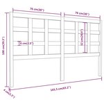 vidaXL Tête de lit blanc 165 5x4x100 cm bois massif de pin