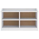 vidaXL Banc de couloir SANDNES blanc 87x40x50 cm bois de pin massif