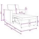 vidaXL Fauteuil convertible 3-en-1 en tissu gris clair