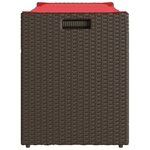 vidaXL Banc de rangement extérieur coussin marron 100cm résine tressée