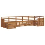 vidaXL Ensemble de canapés d'extérieur 7 pc Naturel