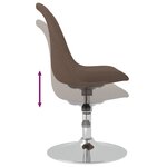 vidaXL Chaises pivotantes à manger lot de 4 taupe tissu