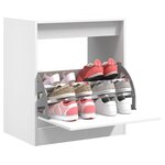 vidaXL Armoire à chaussures blanc 60x42x69 cm bois d'ingénierie