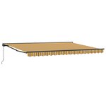 vidaXL Auvent Rétractable Bleu Marine 450x300 cm tissu