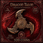 Monnaie DRAGON TALON Shaped Medaille Cuivre (PRÉCOMMANDE)