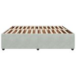 vidaXL Cadre de lit sans matelas gris clair 200x200 cm velours