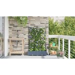 vidaXL Bac à fleurs avec Treillis Gris clair 80 x 40 x 125.5 cm PP