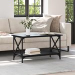 vidaXL Table basse Chêne noir 80 x 45 x 45.5 cm Bois d'ingénierie