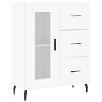 vidaXL Buffet haut Blanc 69 5x34x180 cm Bois d'ingénierie