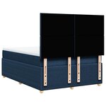 vidaXL Sommier à lattes de lit avec matelas Bleu 160x200 cm Tissu