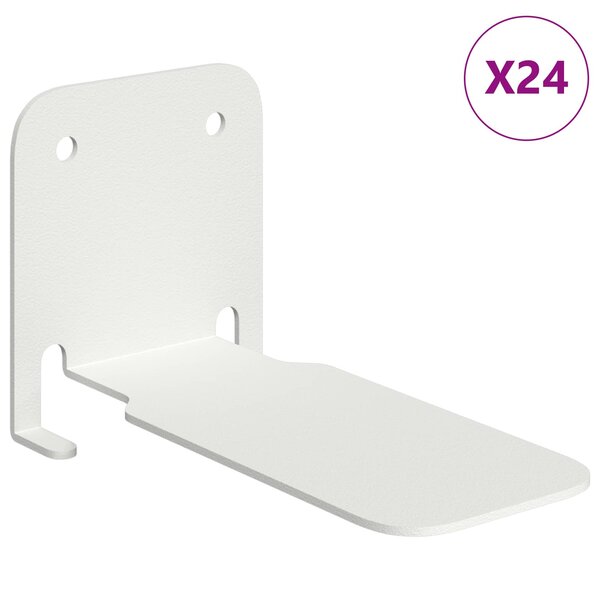 vidaXL Étagère flottante avec étagère 24 Pièces Blanc 6 x 10 8 x 6 6 cm