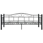 vidaXL Cadre de lit de repos sans matelas Noir Métal 90x200cm