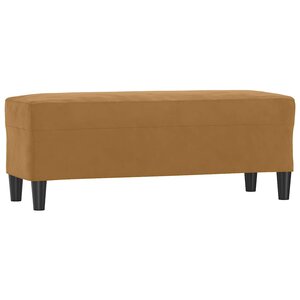 vidaXL Banc Marron 100x35x41 cm Velours
