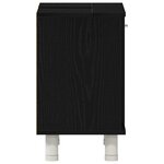 vidaXL Cabinet de salle de bain avec porte Chêne noir 60 x 32 x 54 cm