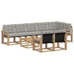 vidaXL Ensemble de canapés d'extérieur 9 Pièces Blanc et gris clair