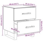 vidaXL Armoires de chevet 2 Pièces chêne artisanal 40 x 35 x 47.5 cm
