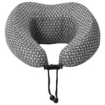 vidaXL Oreiller de Voyage pour le Cou Gris 30 x 28 x 14 cm Polyester