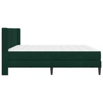 vidaXL Cadre de lit avec matelas Vert foncé 180 x 200 cm Velours