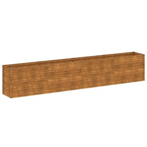 vidaXL Lit surélevé de jardin 385x50x69 cm acier corten