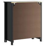 vidaXL Armoire de salle de bain BERG noir 69 5x34x80 cm pin massif