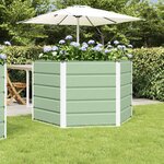 vidaXL Jardinière Vert Pastel 129 x 129 x 75 cm Acier