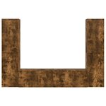 vidaXL Ensemble meuble TV 6 Pièces Chêne fumé Bois d'ingénierie