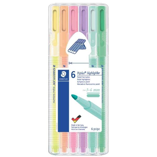 Surligneur 'triplus highlighter' étui de 6 STAEDTLER