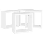 vidaXL Étagères cube murales 4 Pièces blanc 30x15x30 cm