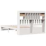vidaXL Lit bibliothèque sans matelas blanc 150x200 cm bois pin massif