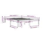 vidaXL Cadre de lit Blanc Bois massif 135x190 cm Double