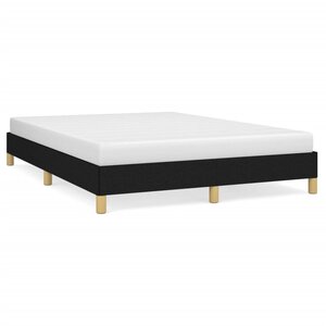 vidaXL Cadre de lit sans matelas noir 140x190 cm tissu