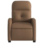 vidaXL Fauteuil inclinable électrique Marron Tissu