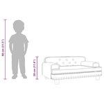 vidaXL Canapé pour enfants marron 70x45x30 cm velours