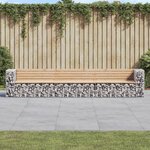 vidaXL Banc de jardin design gabion 347x71x65 5 cm bois massif de pin