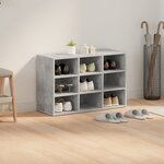 vidaXL Cabinet à chaussures Gris béton 103x30x51 cm Bois d'ingénierie
