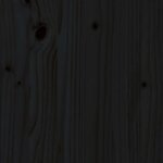 vidaXL Tête de lit Noir 80 5x4x100 cm Bois massif de pin