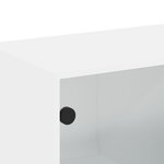 vidaXL Armoire murale avec portes en verre blanc 68 5x37x35 cm