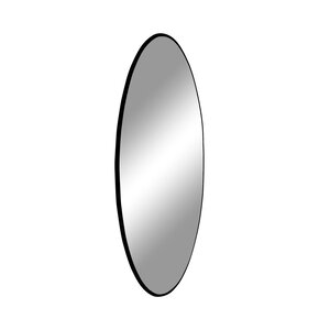 Miroir noir en acier Ø 80 cm