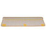 vidaXL Tapis d'escalier 20 pièces 65 x 21 x 4 cm Beige Bord rectangulaire