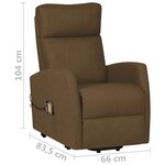 vidaXL Fauteuil de massage Marron Tissu