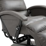 vidaXL Fauteuil inclinable TV Gris Similicuir