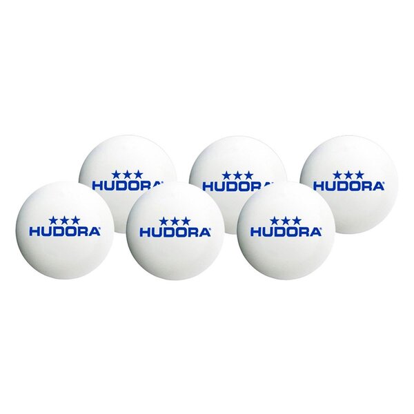 Hudora 76277 - Balles de tennis de table - 6 pièces