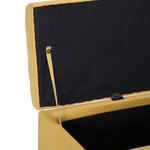 Banc banquette avec compartiment de rangement 116 cm jaune polyester 02_0010963