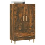 vidaXL Buffet haut Chêne fumé 70x31x115 cm Bois d'ingénierie